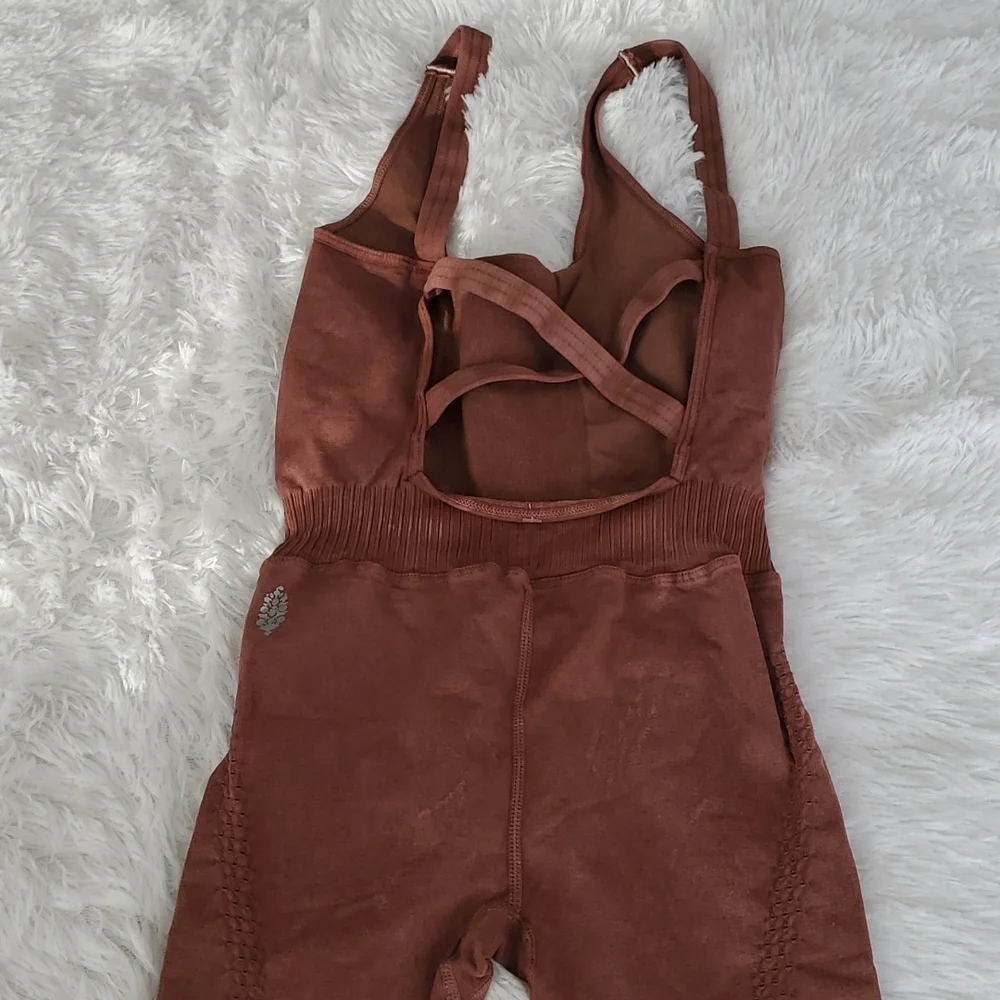 41. Free People Good Karma Onesie Nutmeg - Picture 3 of 13